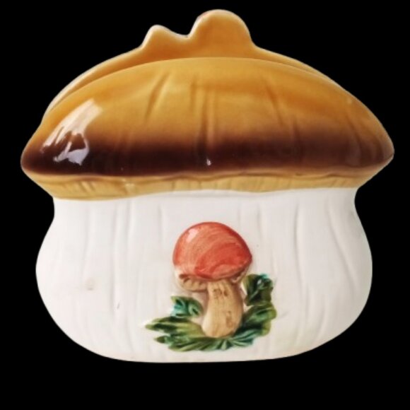 VINTAGE 70s MERRY MUSHROOM NAPKIN HOLDER - Picture 3 of 5
